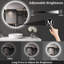 Miroir rond de salle de bain à DEL, 22 po, verre trempé incassable HD