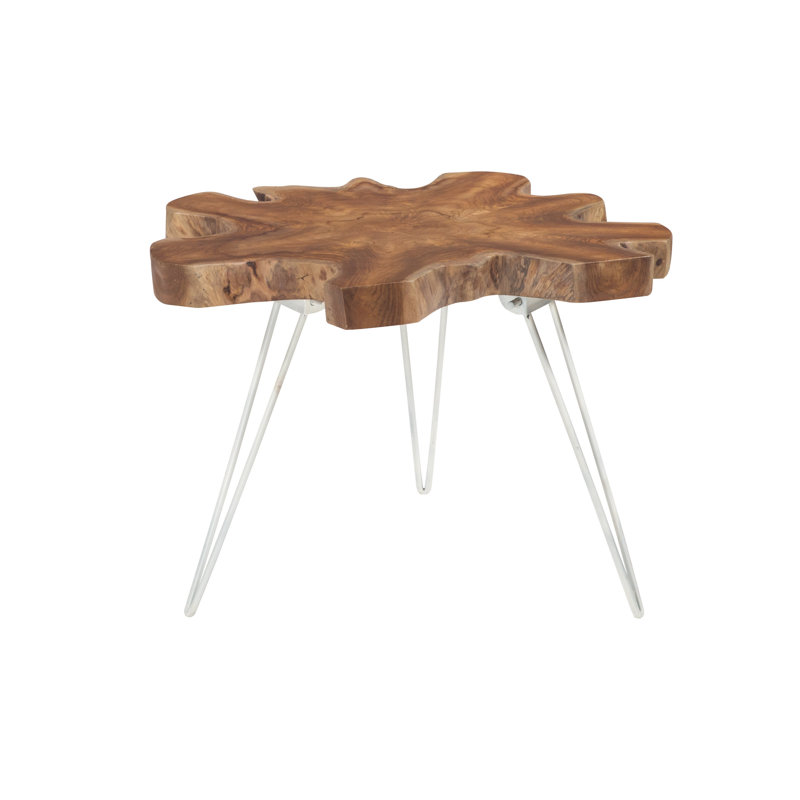 Derryberry Solid Wood Tree Stump End Table