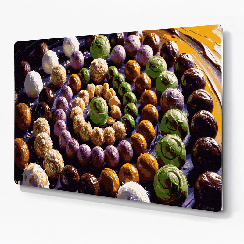 Desserts boules d'énergie en métal brun, H 11 po x l 14 po