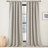 Faux Linen Curtains for Bedroom, Pinch Pleated Drapes Room Darkening Thermal Insulated Window Panels Noise Blocking for Living Room, 2 Panels-1836579985-1836579997
