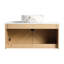 Meuble-lavabo de 36 po avec lavabo en céramique artistique, dalle de pierre artificielle blanche, 2 portes à fermeture en douceur, meuble-lavabo en contreplaqué, style moderne avec base artistique, entretien facile