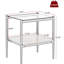 Table de bout Modern Living Room de 2 pièces en verre trempé gris et tablettes-1304693659-1304693656
