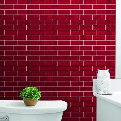 Anjolee 15cm W x 30cm L Vinyl Peel and Stick Subway Tile