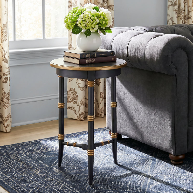 Isla Side Table, Blue & Gold