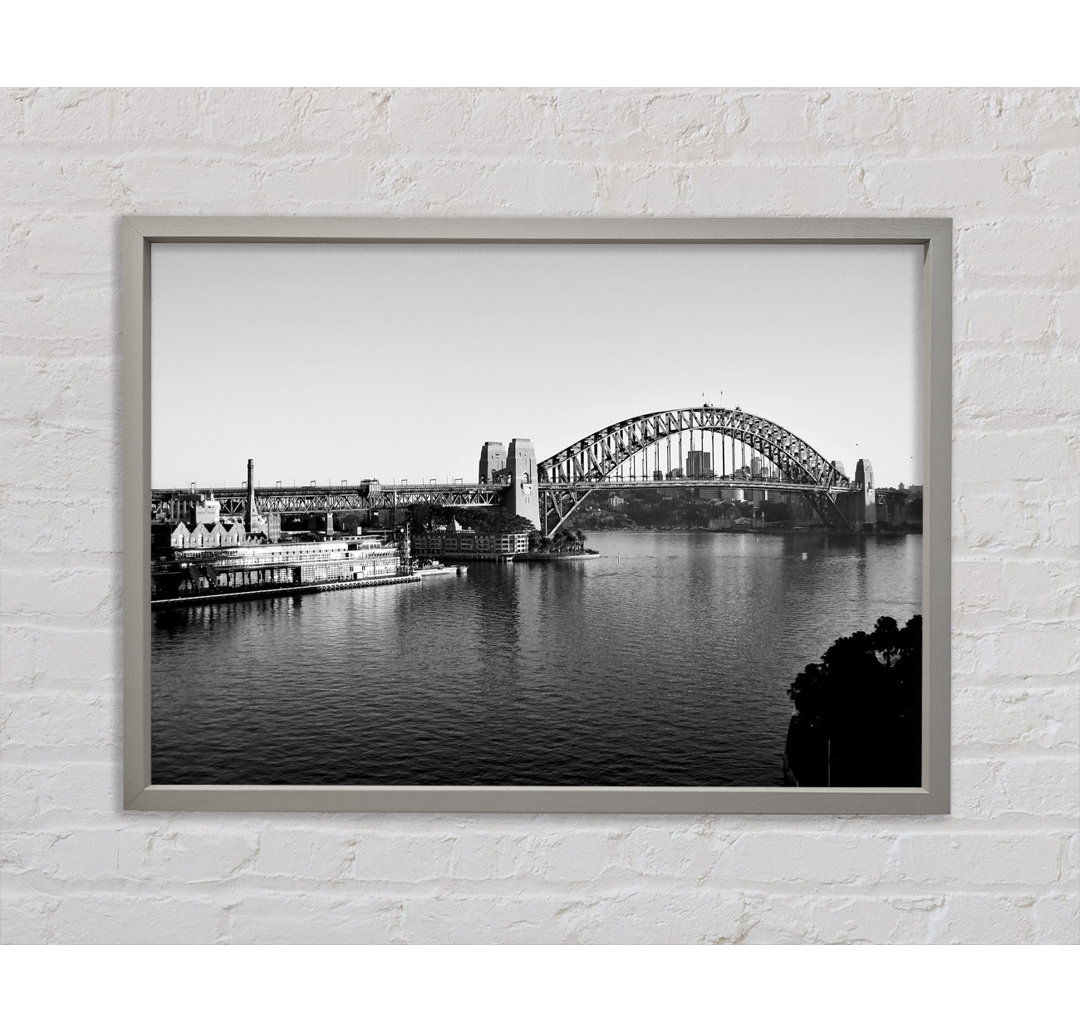 Sydney Harbour Retro Gerahmter Druck