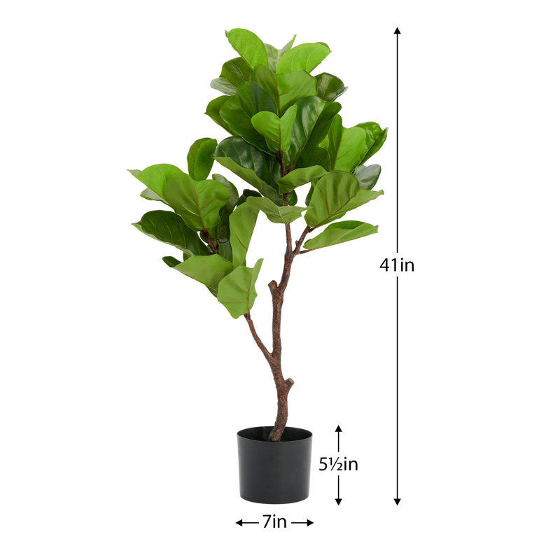 41'' Faux Fiddle Leaf Fig Tree in Pot