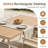 63"W Outdoor Dining Table for 4-6 People, Rectangular Patio Dining Table with Durable Aluminum Frame and Handwoven Wicker -120698063