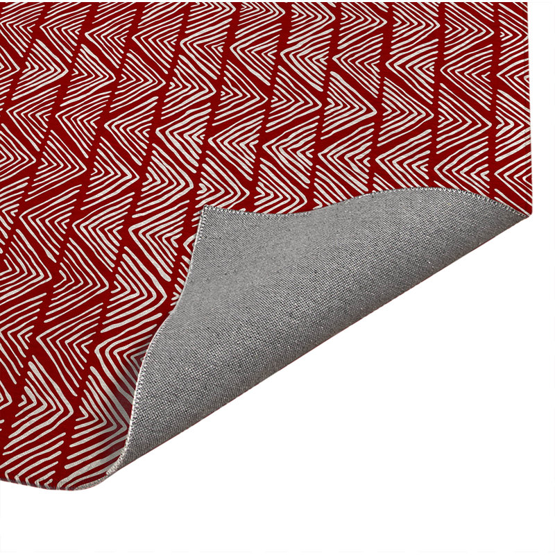 Tapis de cuisine Chev, Rectangle 4pi x 6 pi, Rouge canneberge