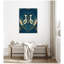 "Art Deco Herons Blue" par Carey Copeland, reproduction d'art sur toile encadrée-376421288