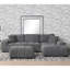Canapé modulaire rembourré gris anthracite Plather