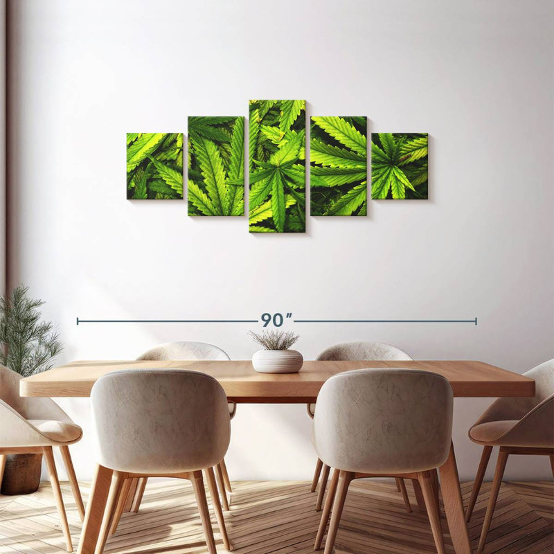Marijuana Leaf Garden, 30" H x 68" W