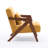 Mid Century Modern Upholstered Chenille Solid Wood Accent Armchair with an Extra Pillow-142509842
