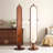 Medieval-Style White Waxwood Frame Rotatable Wall Mirror