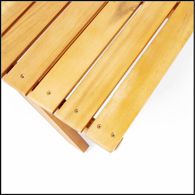 Table basse d'extérieur en bois d'acacia Sedona, durable et élégante avec un design à lattes ouvertes pour le patio ou la terrasse