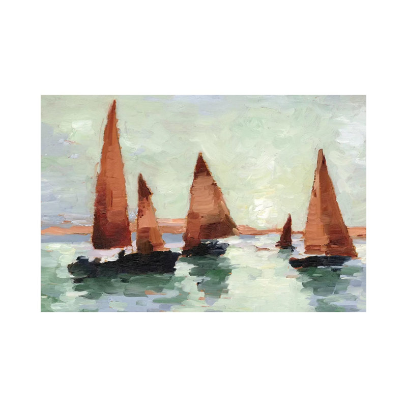 Sunset Harbor II par Ethan Harper, reproduction d’art, H 32 po x l 48 po x 1,5 po, Toile tendue, Pas de tapis