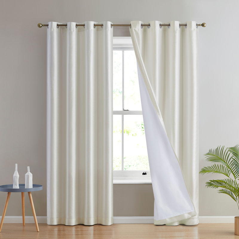 Eisenhart Semi Sheer Curtain Pair, 54" W x 84" L, Ivory