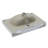Wall-Mounted Rectangular Ceramic Bathroom Sink With Black Towel Bar, 23.75" X 15.75" Vanity Basin With Overflow | Gift Idea