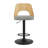 Hittel Swivel Upholstered Adjustable Height Counter Stool with Metal Frame-1808070615