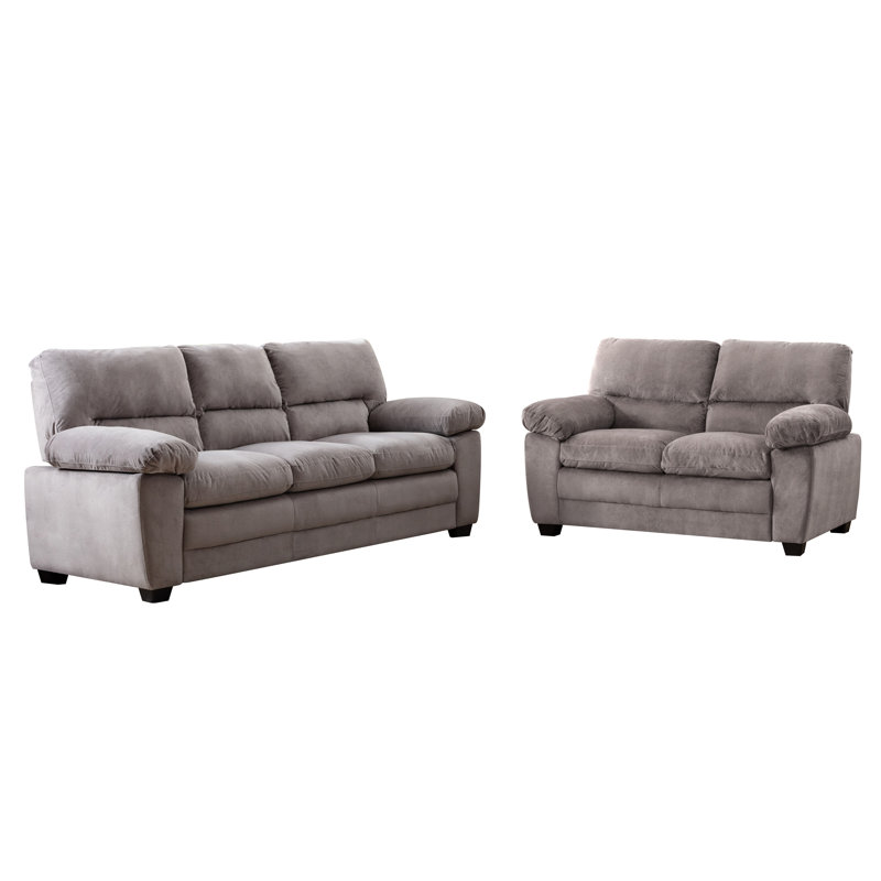 Ensemble de salon standard 2 pièces Abren, Gris foncé