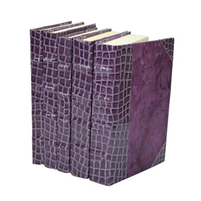 Ensemble 5 pièces de livres décoratifs Exotic croc II