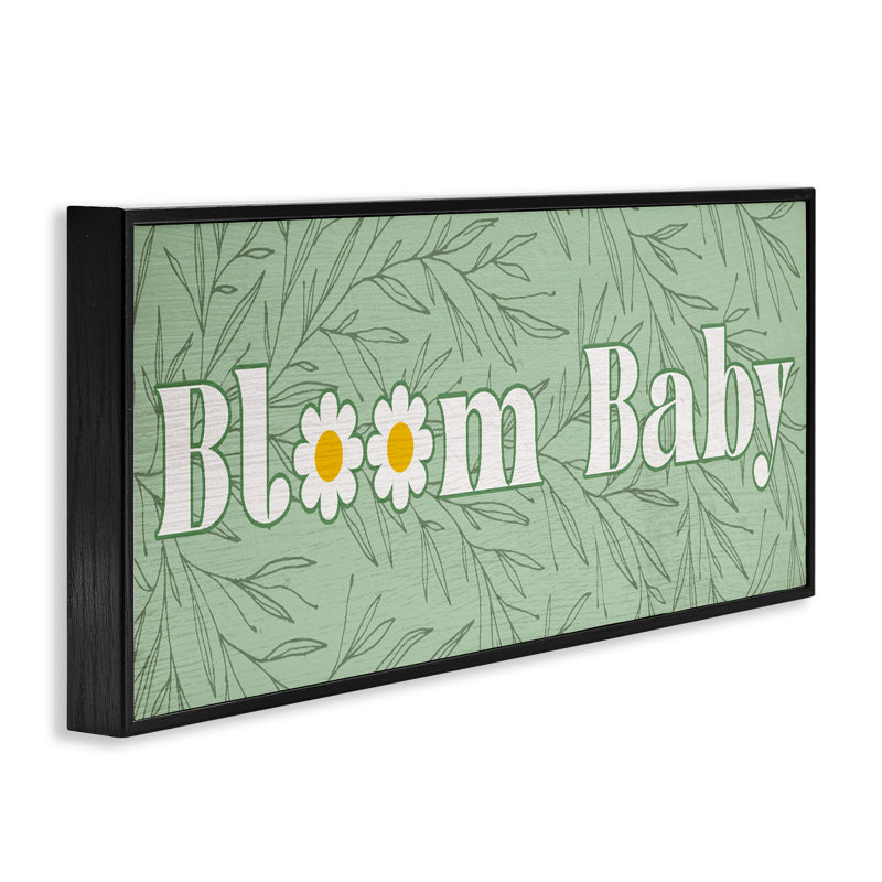 Giclée encadrée Groovy Bloom, par Lil 'Rue, H 10 po x l 24 po, Giclée encadrée noir minuit