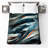 Blue Abstract Waves Quilted Bedspread All Sizes-126078608