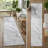8' Runner Silver Abstract Washable Non Skid Indoor Outdoor Runner Rug