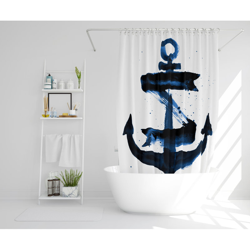 Lorenzo 2 Piece Polyester Shower Curtain Set, 168cm H x 168cm W