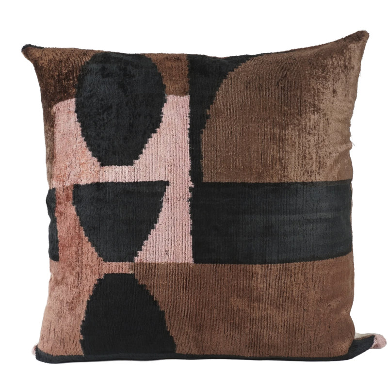 Chestnut Silk Velvet Euro Pillow Cover And Insert