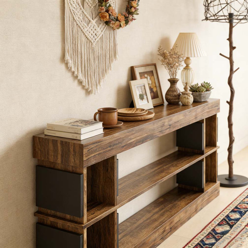 3-Tier Farmhouse Console Table Hallway Sofa Table
