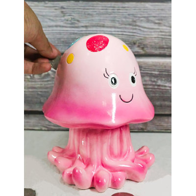 Whimsical Nautical Marine Sea Jellyfish Money Coin Savings Piggy Bank