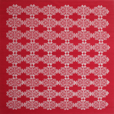 Tapis de zone rouge/rose contemporaine