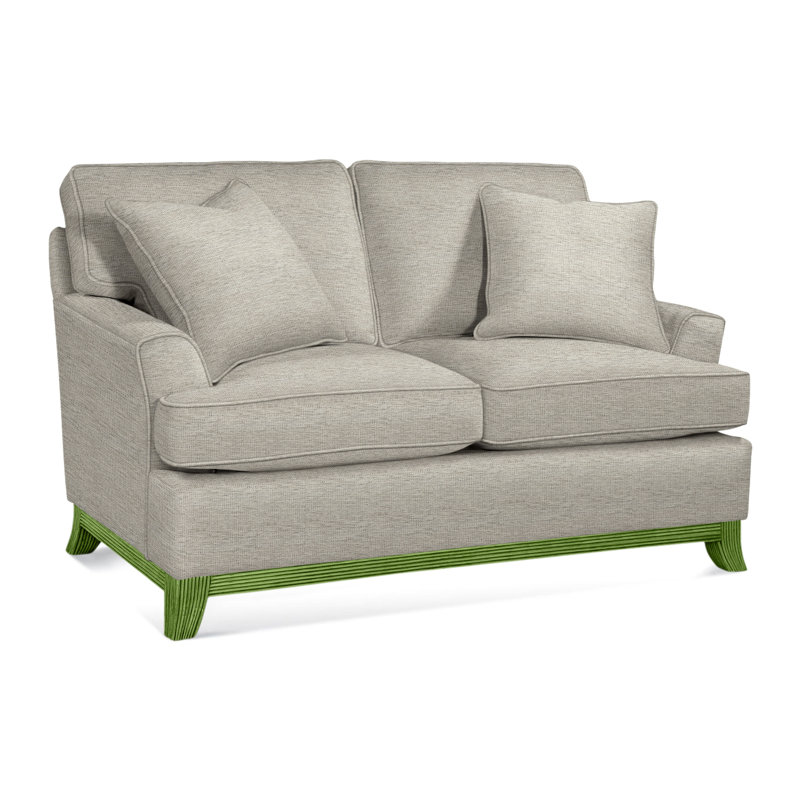 Oaks Way Loveseat, Basic Beige, 0317-85, Havana Finish