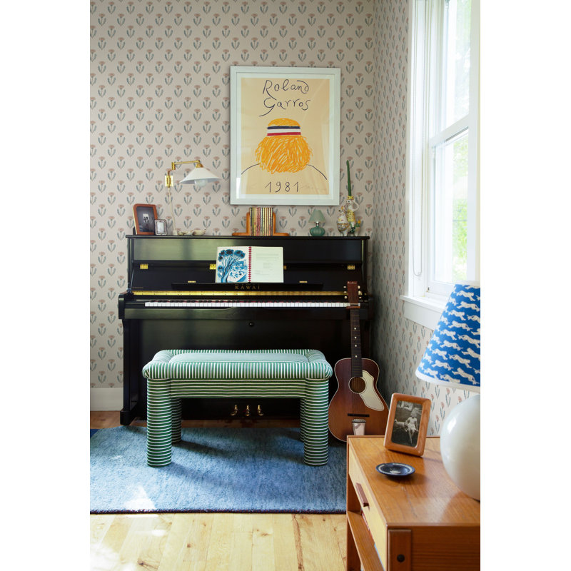 Huset I Solen Floral Wallpaper Roll, Pink