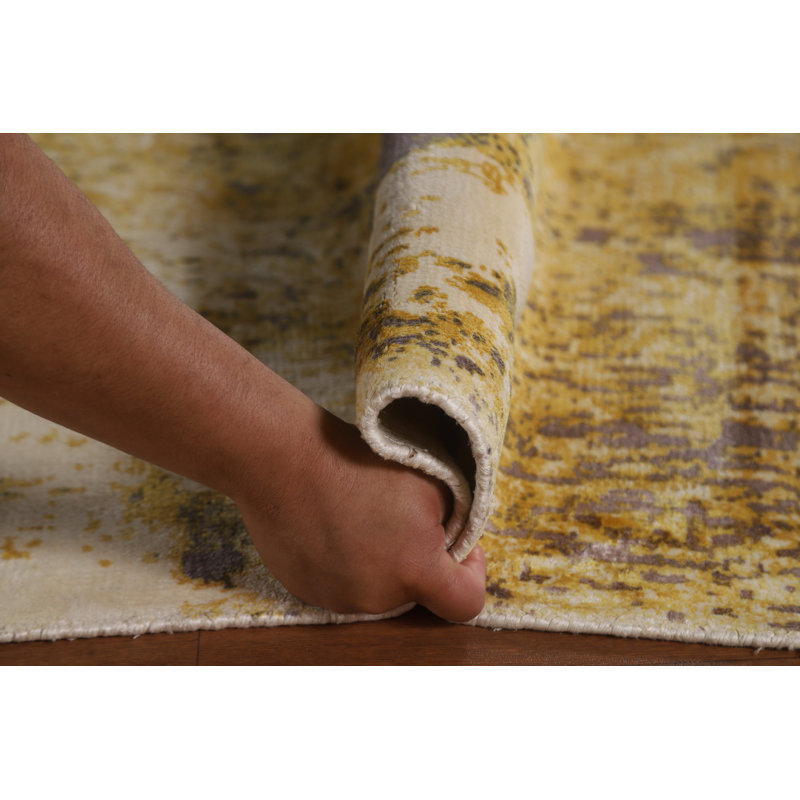 Tapis indien abstrait 6 x 8