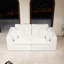 Siège modulaire 78,8 x 39,4 po, canapé rembourré en velours côtelé blanc, 2 pièces, sans assemblage pour appartement, canapé-lit