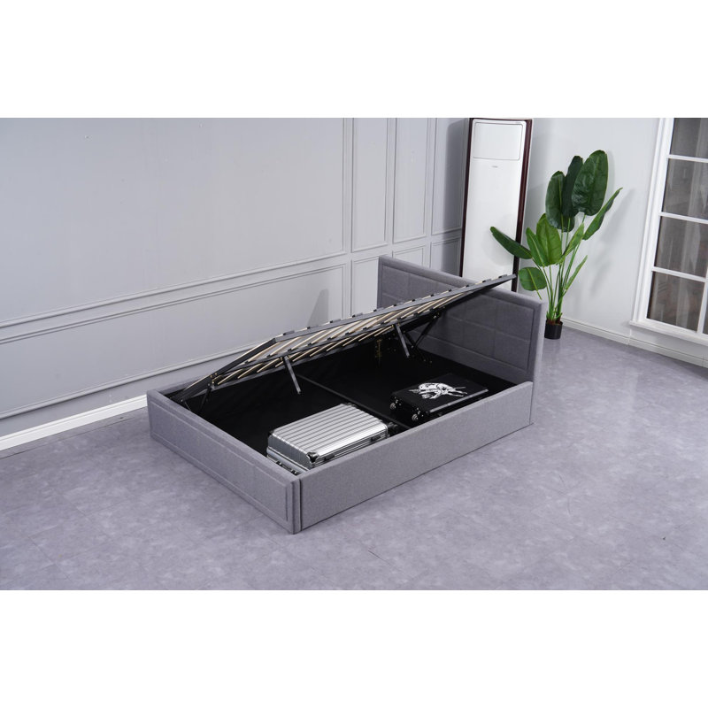 Hovea Upholstered Ottoman Storage Bed, Small Double (4')