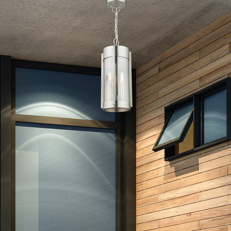 Adia 2 - Light Outdoor Hanging Lantern, Brushed Nickel