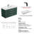 49'' Wall Mounted Double Bathroom Vanity with Solid Surface Top-93549442-93549445