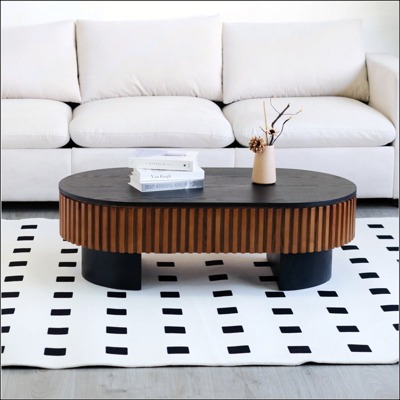 Table basse Elliptical Living, Brun, Noir