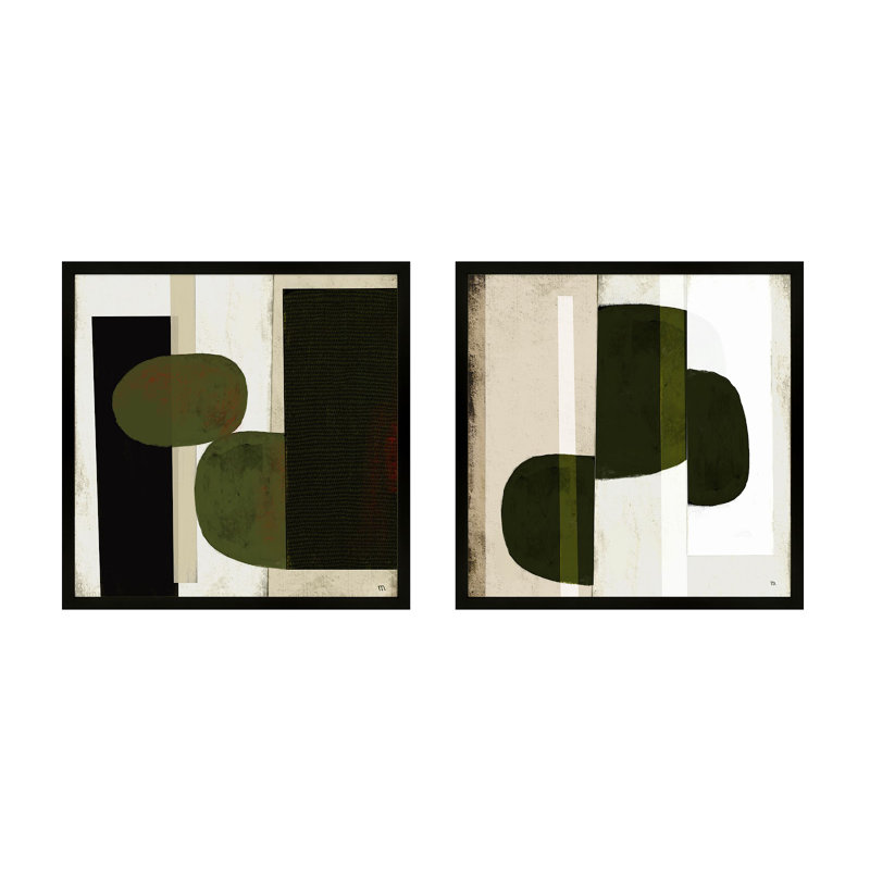 Collage Painting by StudioM, 44" H x 88" W, Black