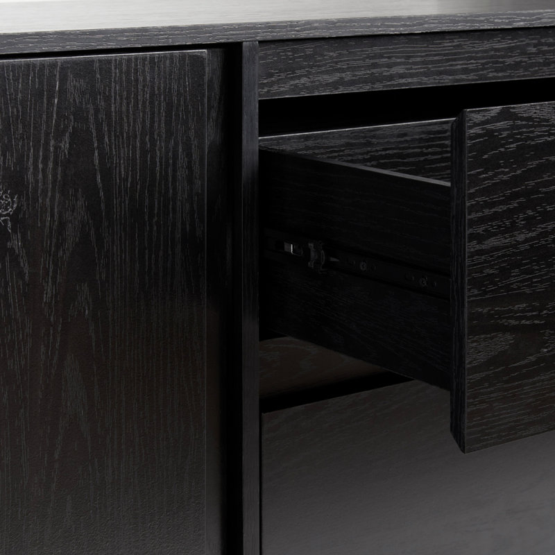 Buffet 63 "avec tiroirs biseautés 63" Scandi, Noir