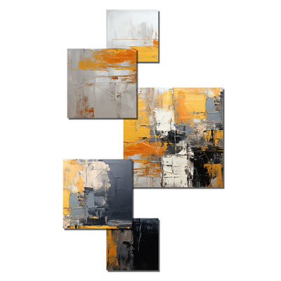 Cordarro - Abstract Collages Square Wall Art Set Of 5