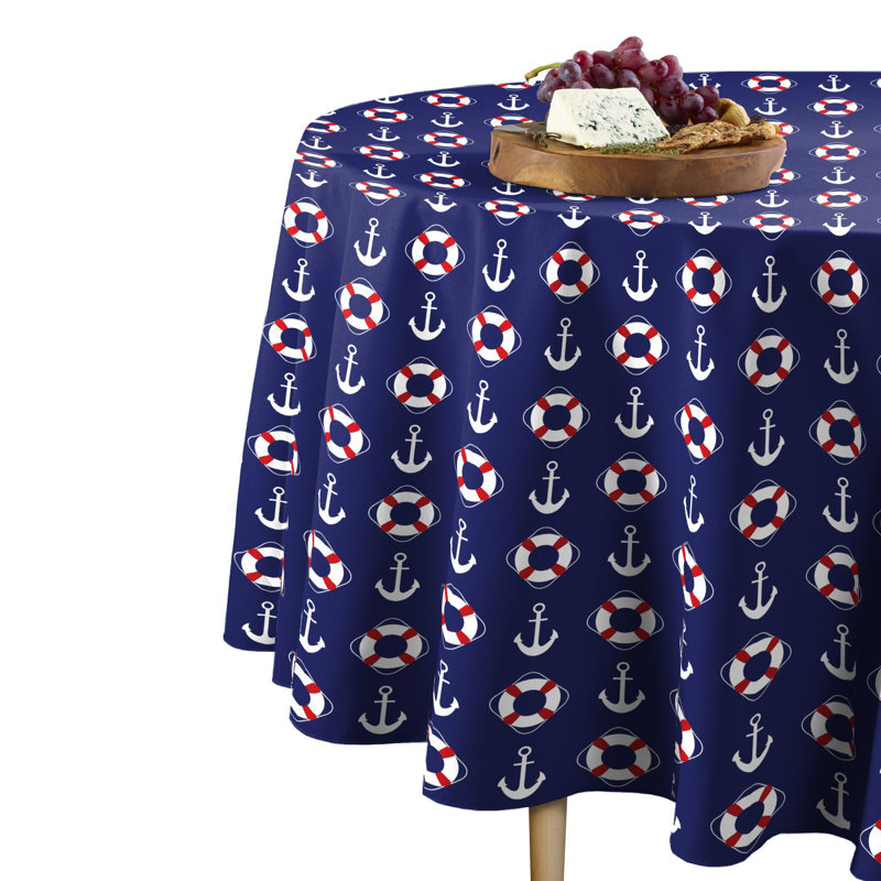 Smauldon Anchors Life Savers Round Tablecloth, 90" x 90"