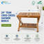 Banc de douche 24 po avec tablette en teck EcoDecors Obliquity-X