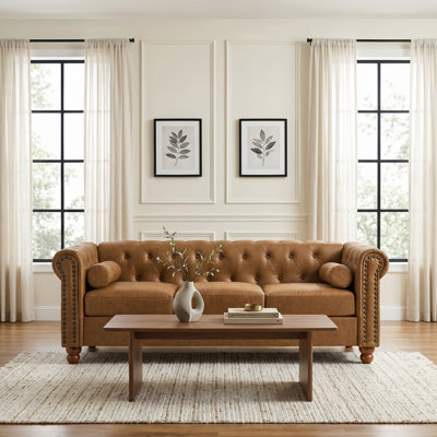 Ashford Upholstered Button-Tufted Sofa with Nailhead