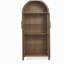 Armoire de rangement arquée avec lumières, armoire de rangement en bois de style rétro moderne avec tablettes en verre réglables, convenant à une armoire de rangement multifonctionnelle dans la cuisine - brun-554713063