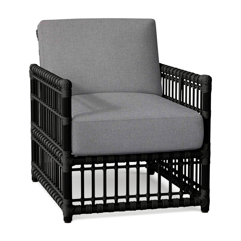 Fauteuil Newport tissé - Onyx, Pas de soudure, Cabana à rayures minuit, Onyx