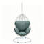 Chaise suspendue en résine tressée blanche Simona