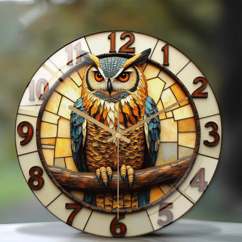 Horloge murale hibou